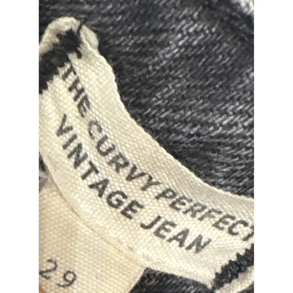 Madewell The Curvy Perfect Vintage Jean 29 Faded Black High Rise Tapered Denim
